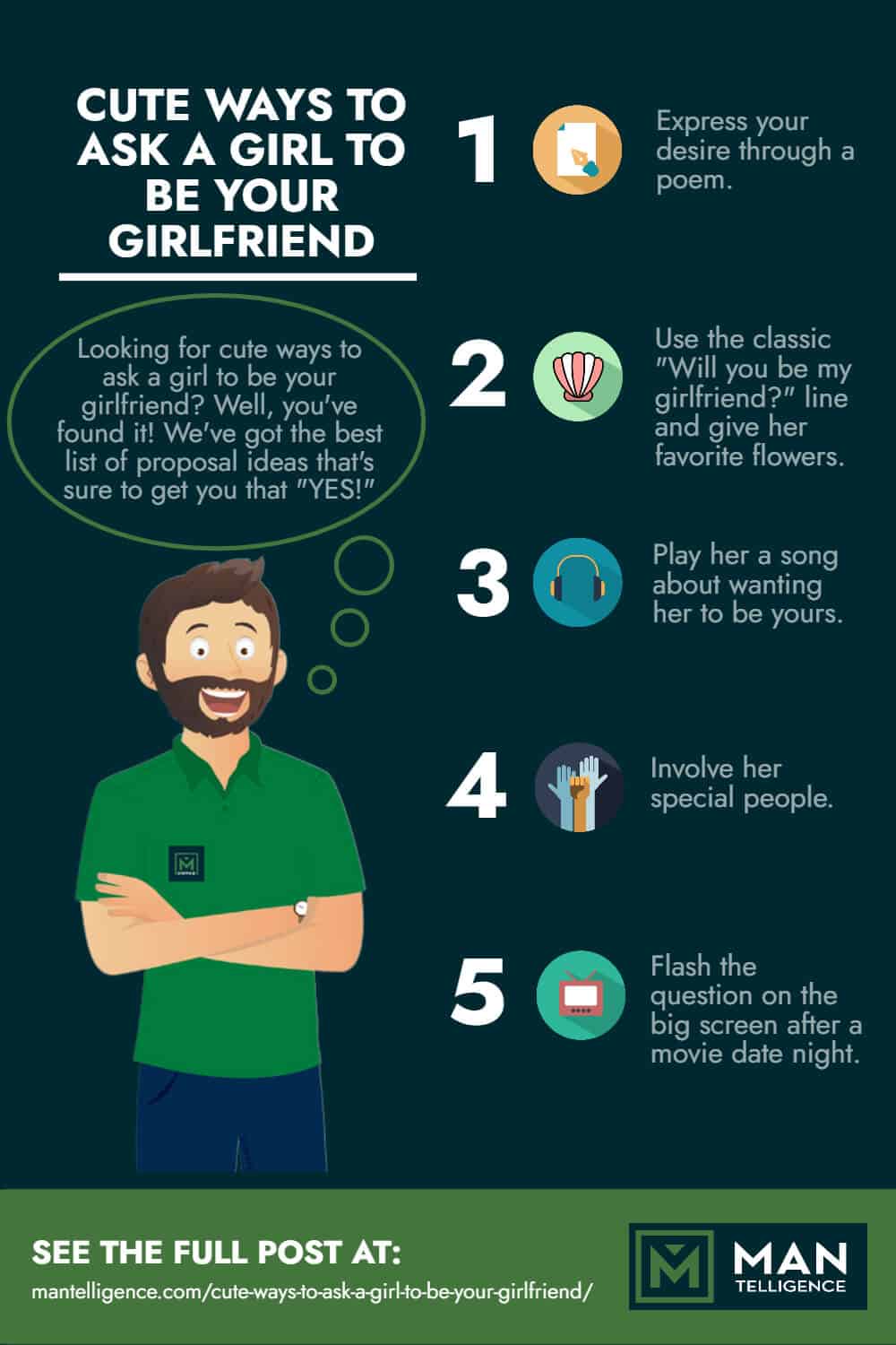 20 maneras de pedirle a una chica que sea tu novia (fácil, lindo, único)