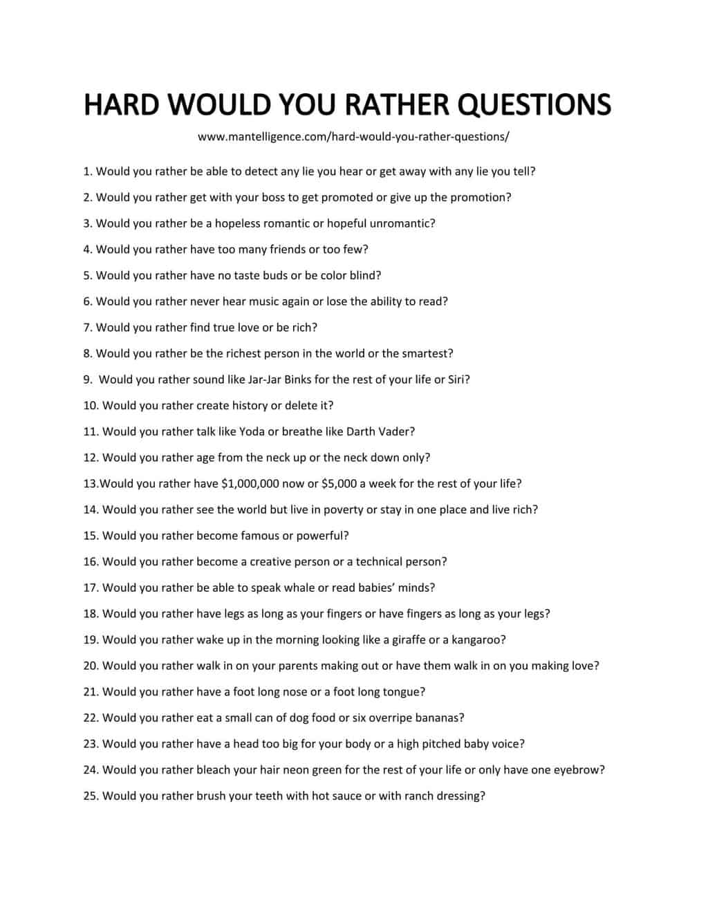 Más de 41 preguntas profundas y difíciles ¿Qué preferirías? [2023]