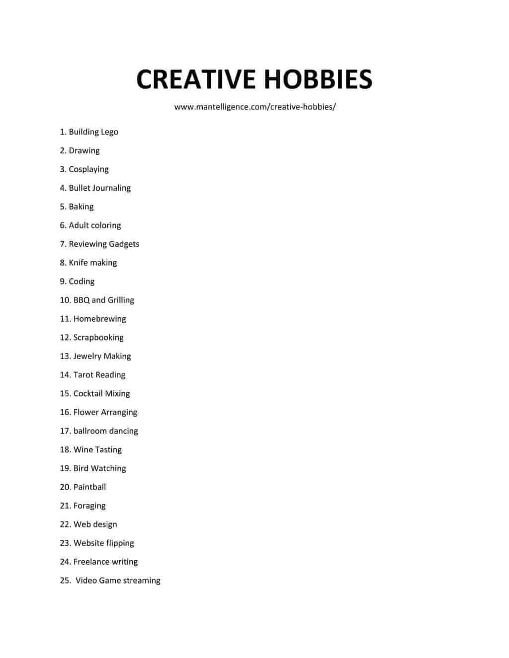 60 mejores pasatiempos creativos: aviva tu curiosidad y creatividad.
