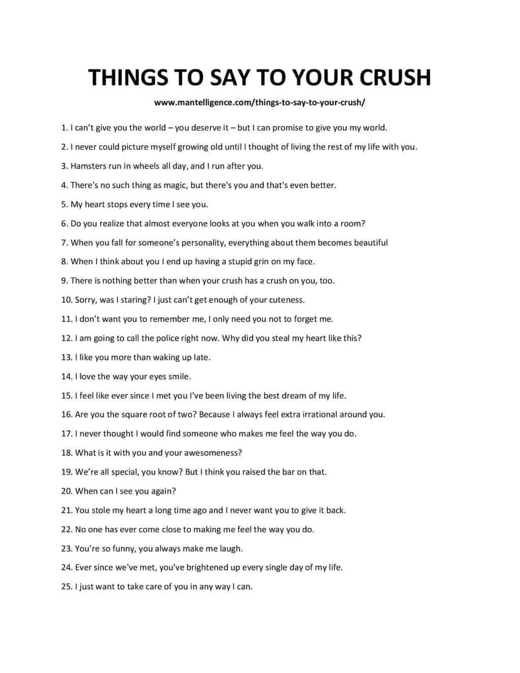 51 cosas para decirle a la persona que te gusta (divertida, linda, dulce)