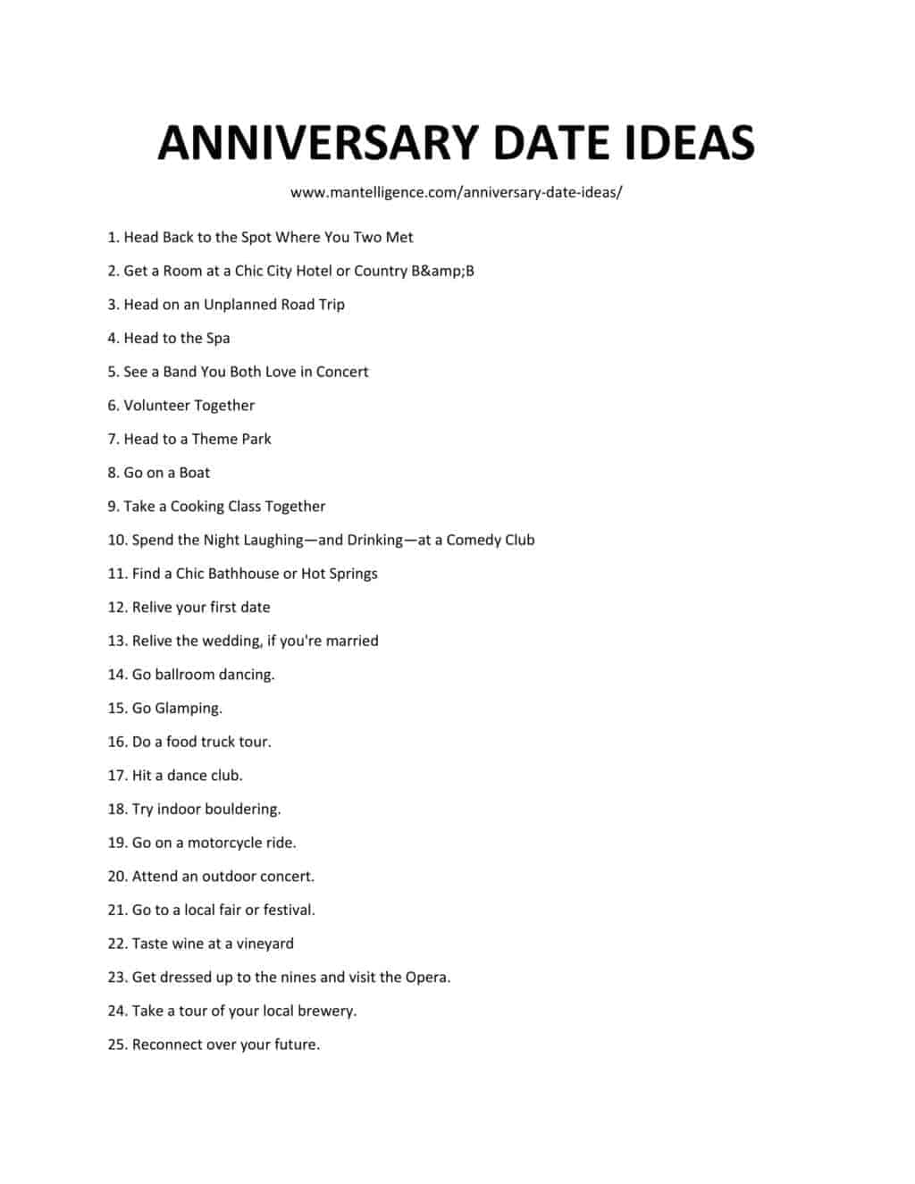 122 Ideas para citas de aniversario: anima tu relación.