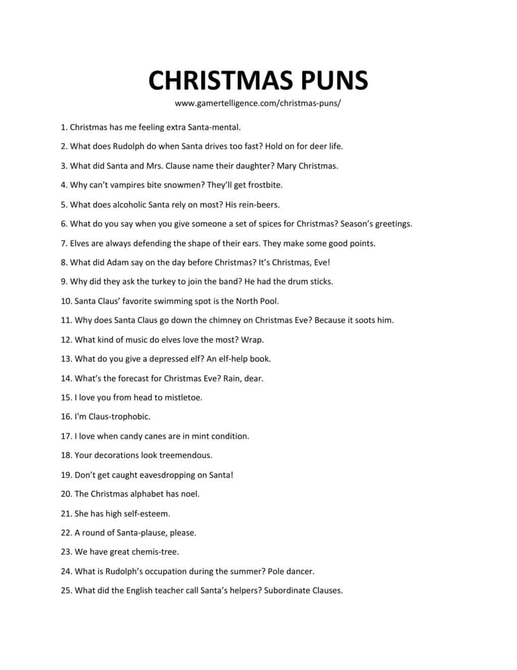 Los 38 mejores juegos de palabras navideños: esta es la única lista que necesitarás.