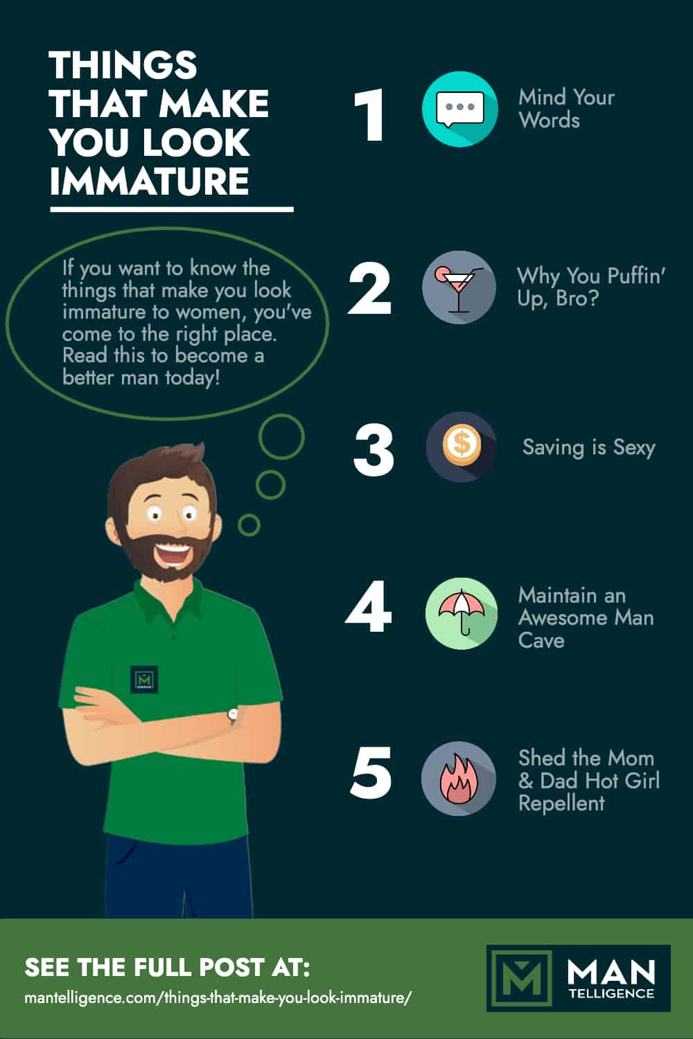 Las 5 peores cosas que te hacen parecer inmaduro