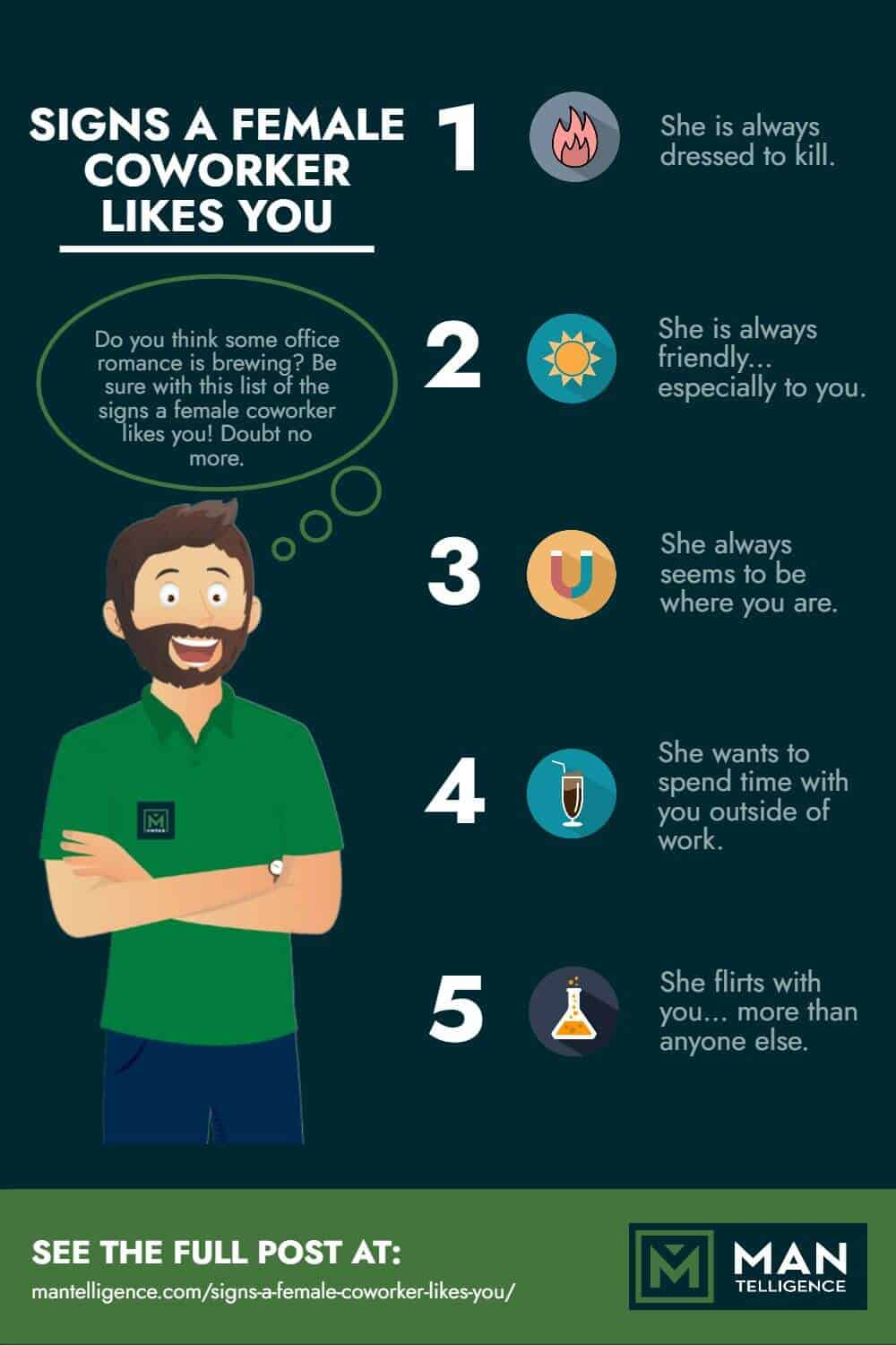 5 señales de que le gustas a una compañera de trabajo 5 señales de que le gustas a una compañera de trabajo